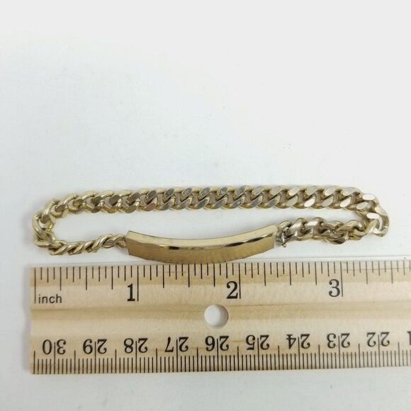 Vintage Speidel KIM ID Name Engraved Chain Bracelet, Gold Tone, Made in USA - Picture 6 of 7